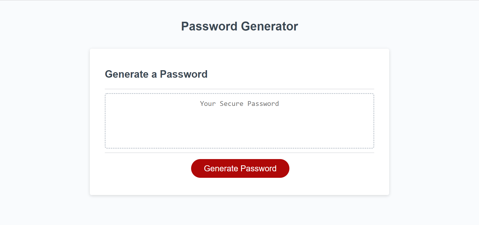 Password Generator